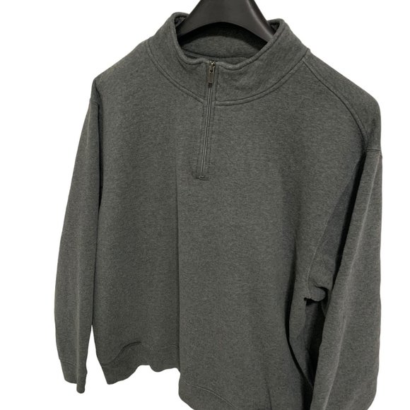 COPY - LL Bean 1/4 Zip Sweater Men’s Size 2XL Reg Grey Heavy Knit Pullover 100%… - Picture 2 of 6